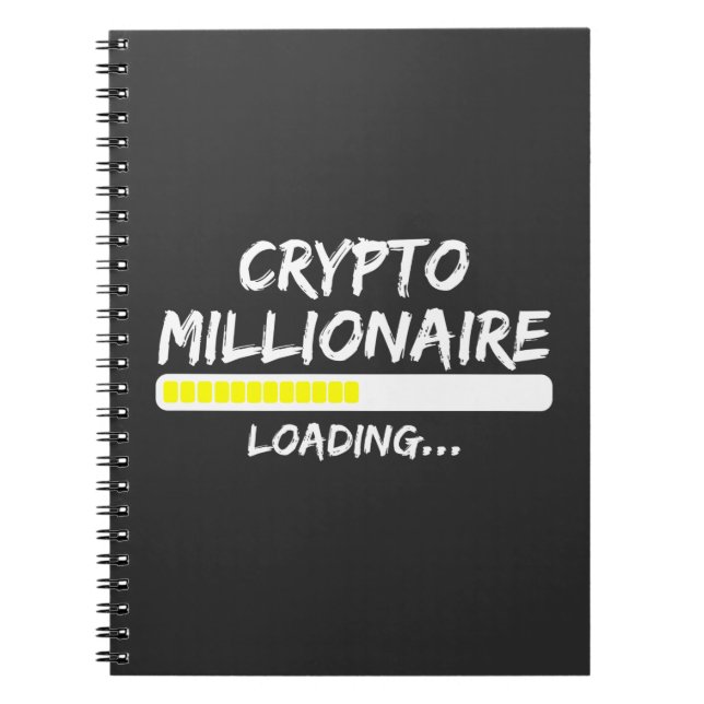 Crypto Millionaire Loading Bitcoin Anteckningsbok (Framsidan)