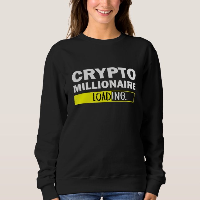 Crypto Millionaire Loading Bitcoin Etherum T Shirt (Framsida)