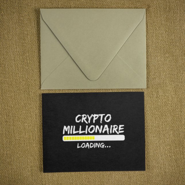 Crypto Millionaire Loading Bitcoin Vykort (Crypto Millionaire Loading Bitcoin Postcard)