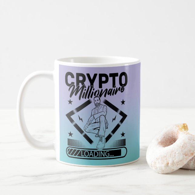 CRYPTO MILLIONAIRE LOADING - FUNNY CRYPTOCURRENCY KAFFEMUGG (Med munk)