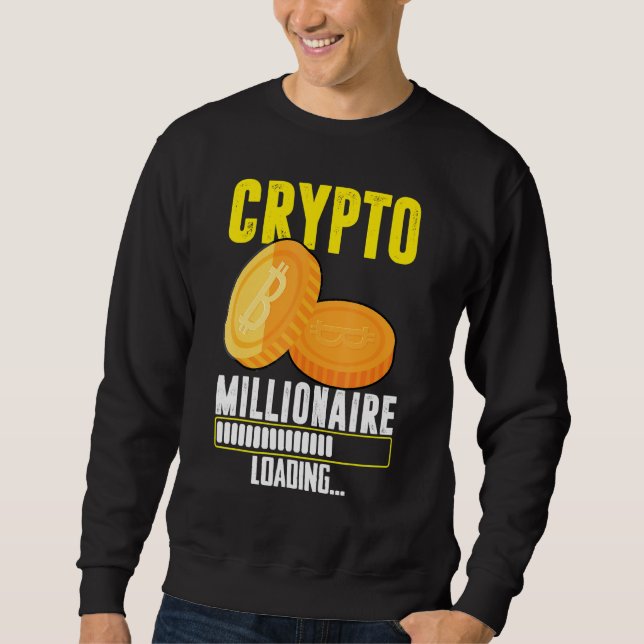 Crypto Millionaire Loading Lång Ärmad Tröja (Framsida)
