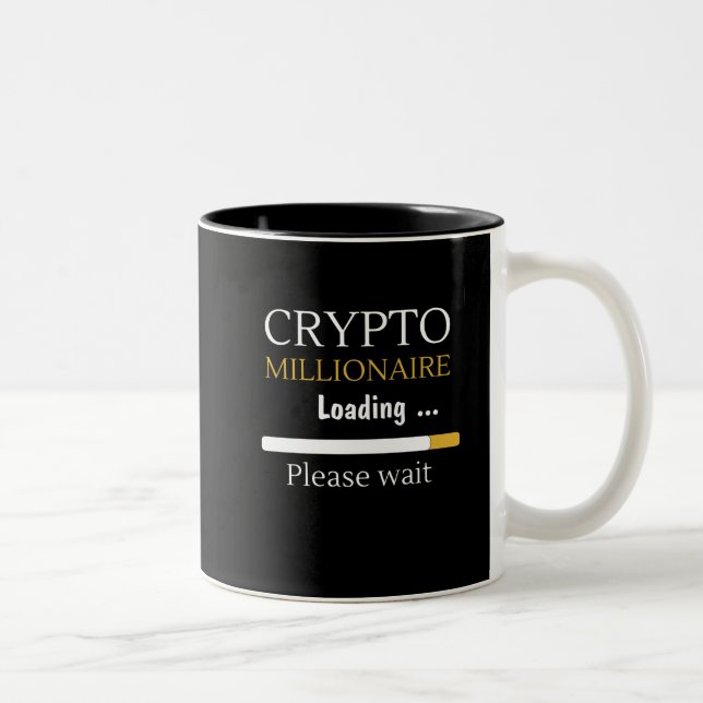 Crypto Millionaire Loading lustig online trading Två-Tonad Mugg (Höger)