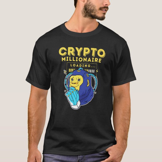 Crypto Millionaire Loading Premium T Shirt (Framsida)