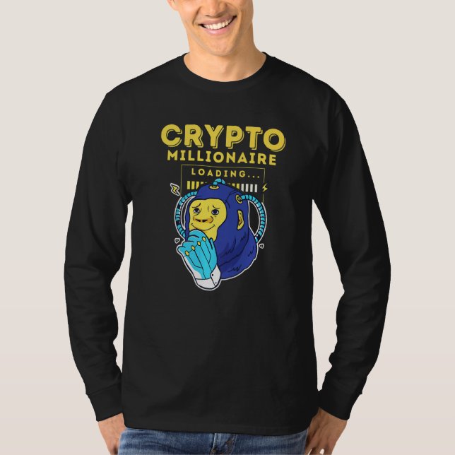 Crypto Millionaire Loading Premium T Shirt (Framsida)