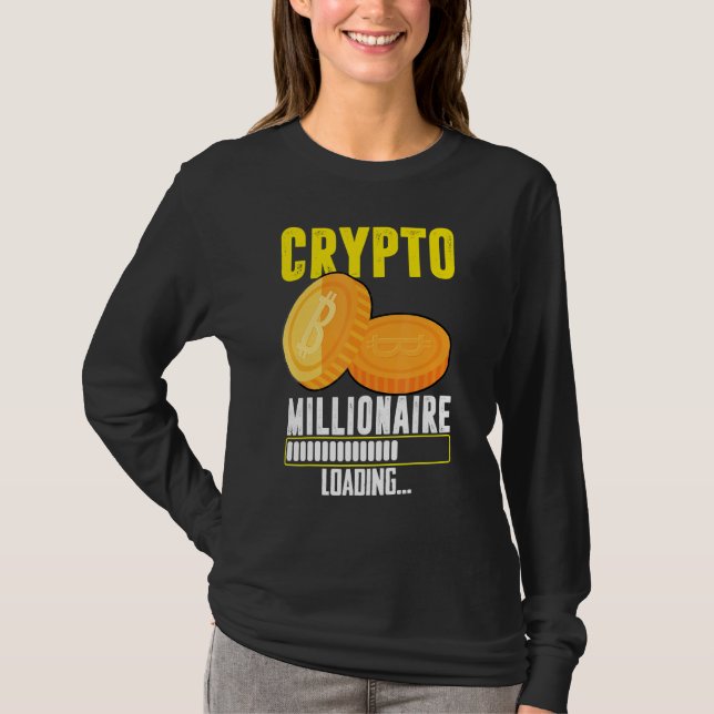 Crypto Millionaire Loading T Shirt (Framsida)