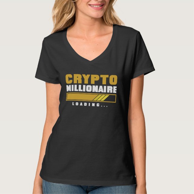 Crypto Millionaire Loading T Shirt (Framsida)