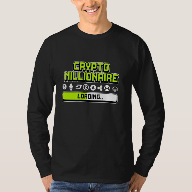 Crypto Millionaire Loading T Shirt (Framsida)