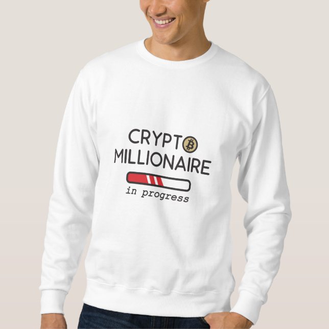 Crypto Millionaire pågår Lång Ärmad Tröja (Framsida)