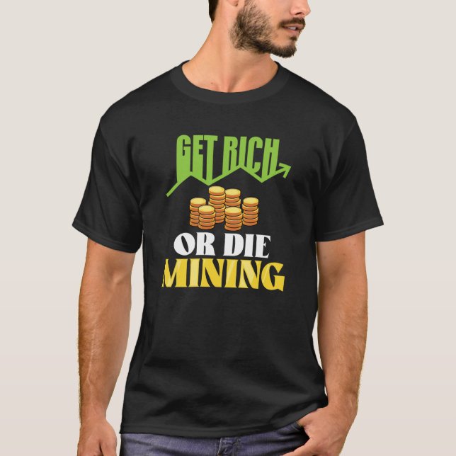 Crypto Miner Cryptocurrency Blockchain Technology  T Shirt (Framsida)