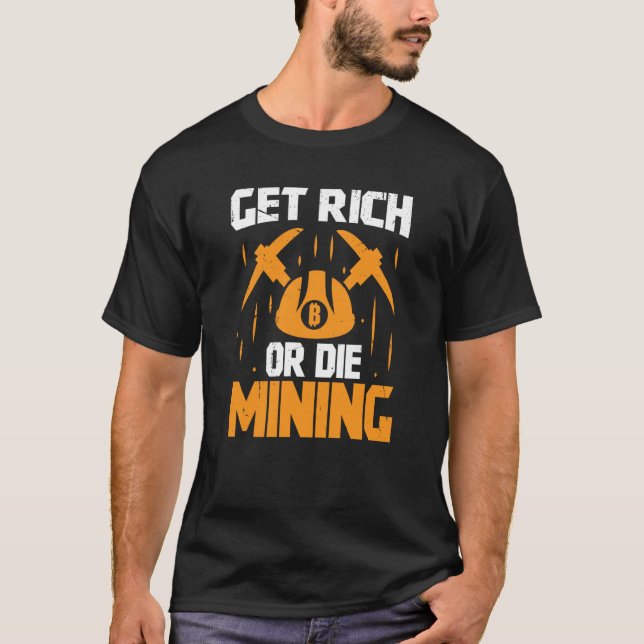 Crypto Miner Cryptocurrency Blockchain Technology  T Shirt (Framsida)