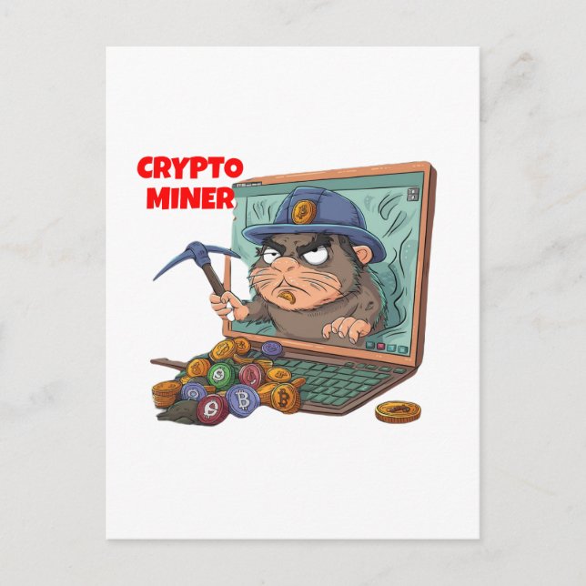 Crypto Miner Vykort (Framsida)
