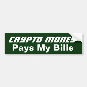Crypto Money Betalar Mina fakturor Bildekal