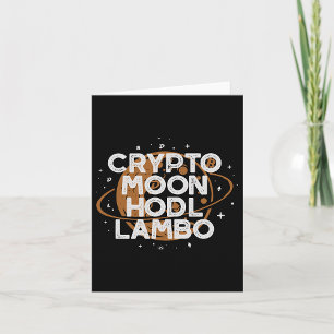 Crypto Moon HODL Lambo Kort