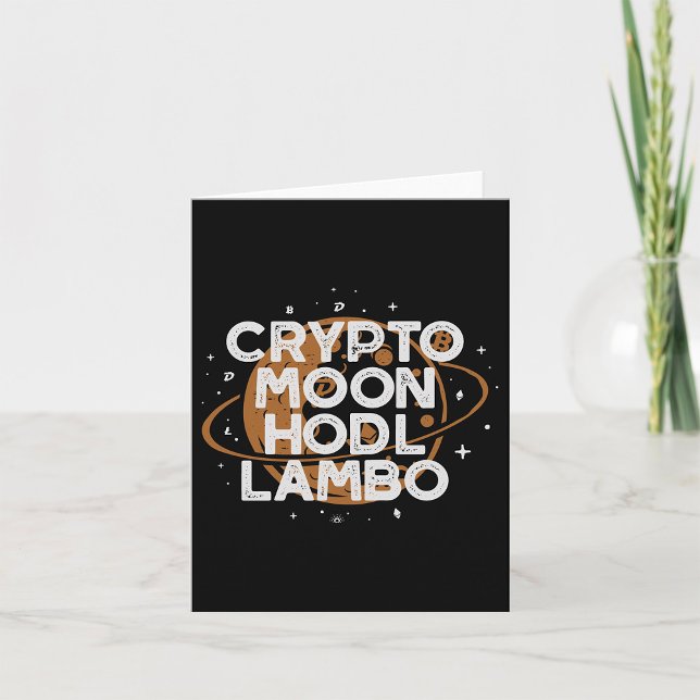 Crypto Moon HODL Lambo Kort (Skapare uppladdad)