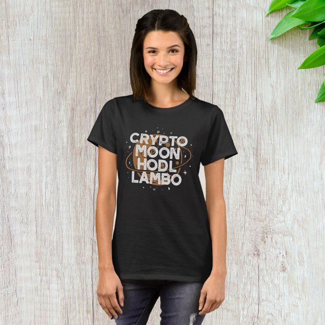 Crypto Moon HODL Lambo T Shirt (Skapare uppladdad)