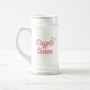 Crypto mugg för $ för krona för drottningchefda