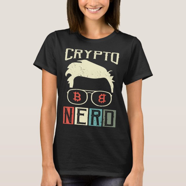 Crypto Nerd Bitcoin Cryptocurrencies Crypto Stock  T Shirt (Framsida)