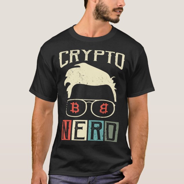 Crypto Nerd Bitcoin Cryptovalutor Crypto Lagrar T Shirt (Framsida)