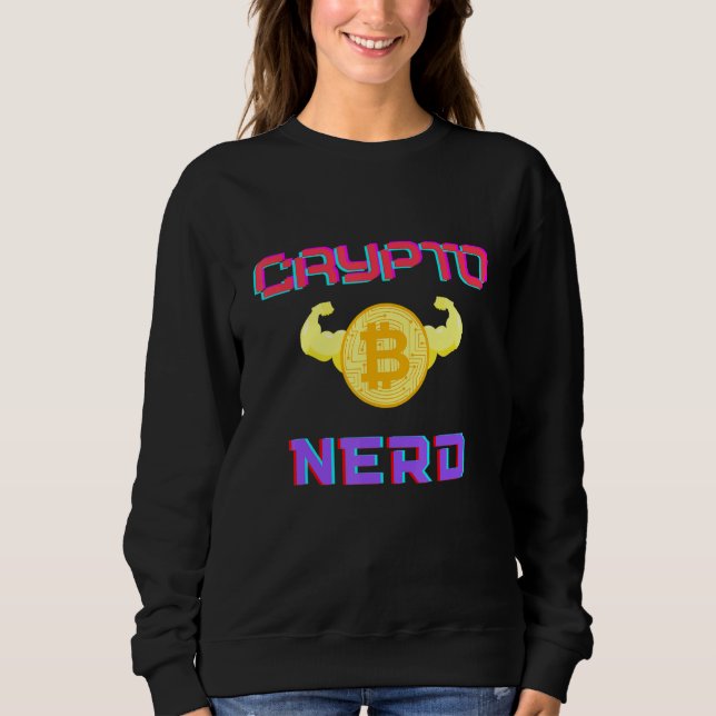 Crypto Nerd - Cryptocurrency - - Bitcoin - T Shirt (Framsida)