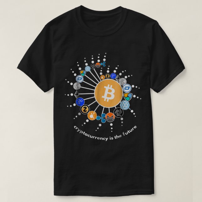 Crypto Network Digital Design T Shirt (Design framsida)