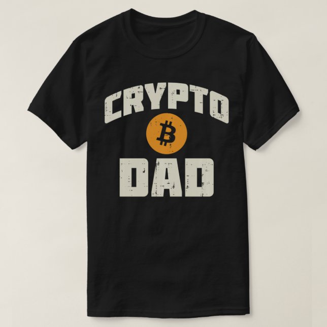 Crypto Pappa Bitcoin BTC Cryptocurrency Day Trader T Shirt (Design framsida)