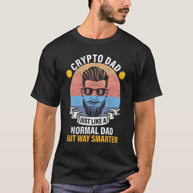 Crypto Pappa Bitcoin BTC-definition precis som Nor T Shirt (Framsida)