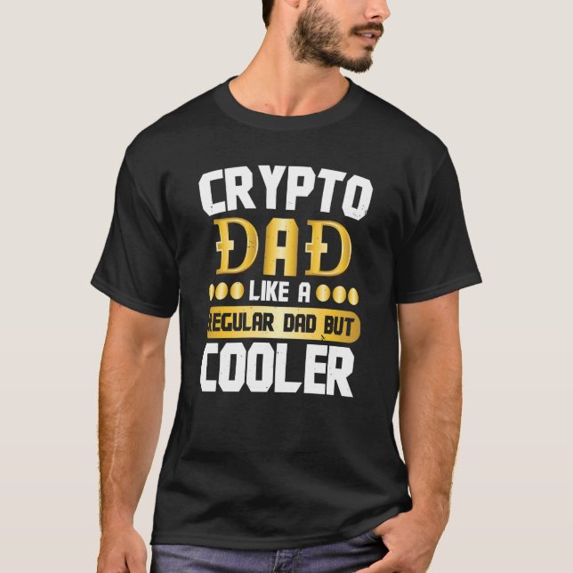 Crypto Pappa Cryptocurrency Blockchain Trader Best T Shirt (Framsida)