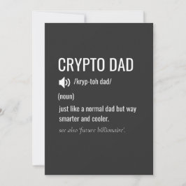Crypto Pappa Definition Bitcoin HODL Fadersdag Julkort