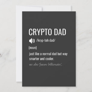 Crypto Pappa Definition Bitcoin HODL Fars dag Julkort