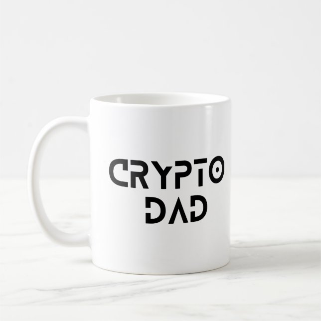 Crypto Pappa Trader Bitcoin HODL Fars dag Kaffemugg (Vänster)