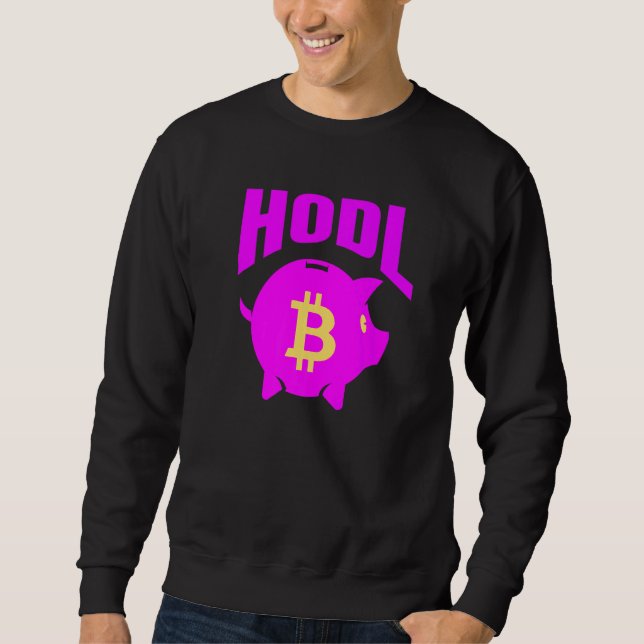 Crypto Piggy Bank Lång Ärmad Tröja (Framsida)