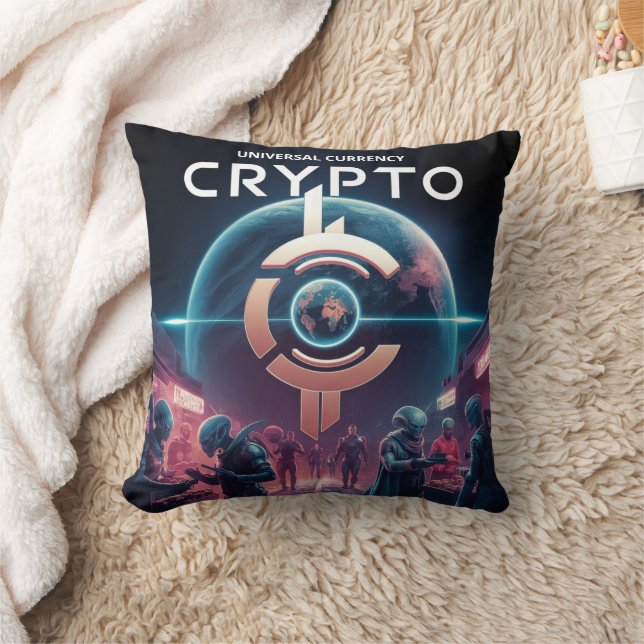 Crypto Planet Kudde (Filt)