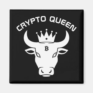 Crypto Queen Personlig Black Magnet