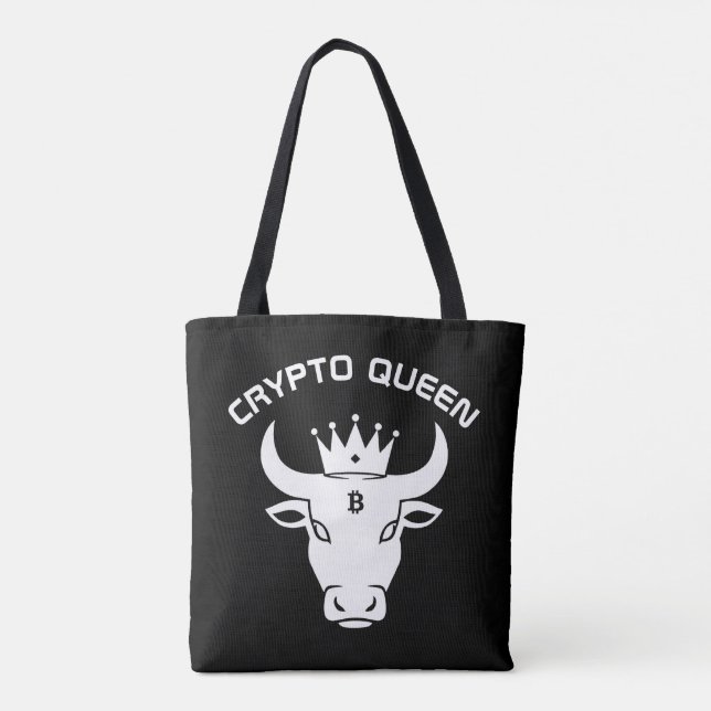 Crypto Queen Personlig Black Tygkasse (Baksida)