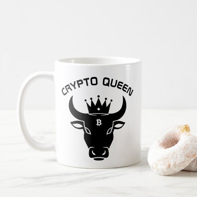 Crypto Queen Personlig Kaffemugg (Med munk)