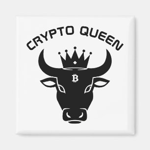 Crypto Queen Personlig White Magnet