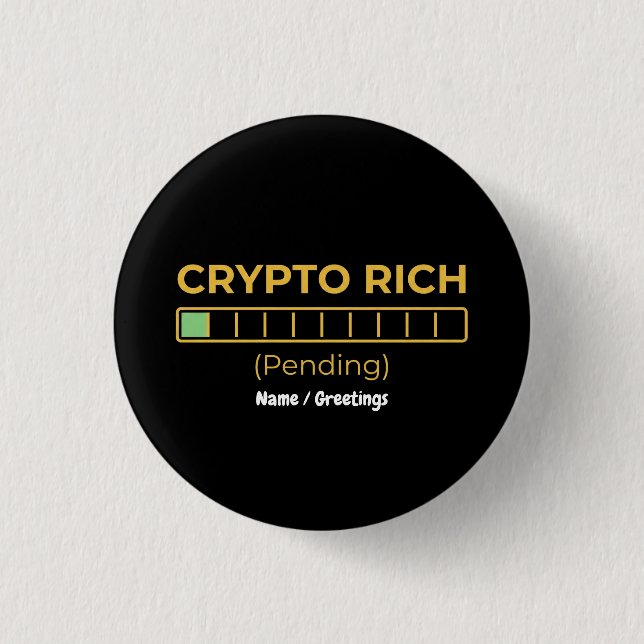 Crypto Rik Tålamod Pendent Laddningslist Rolig Inv Knapp (Framsida)