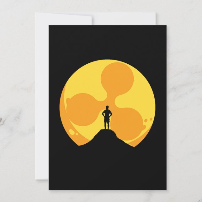 Crypto Sol Ripple XRP Cryptocurrency Money Gift Inbjudningar (Framsida)