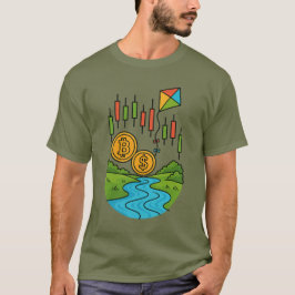 Crypto Stocks Trading Flowing river T Shirt
