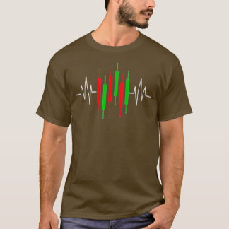 Crypto Token Heartslag Candlestick-diagram T Shirt