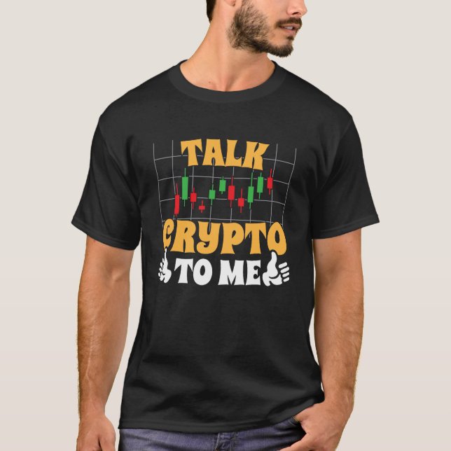 Crypto Trader Cryptocurrency Blockchain Hodl Candl T Shirt (Framsida)