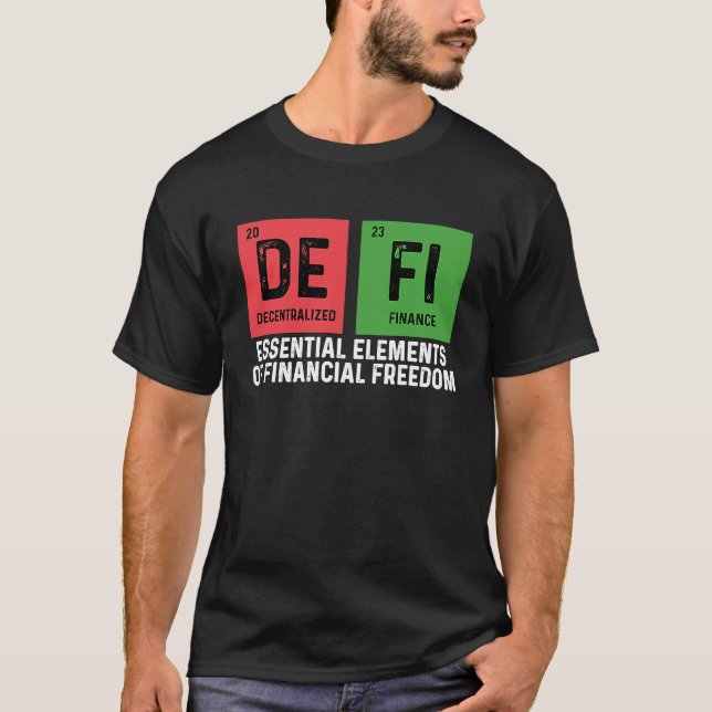 Crypto Trader Cryptocurrency Decentralized Finance T Shirt (Framsida)