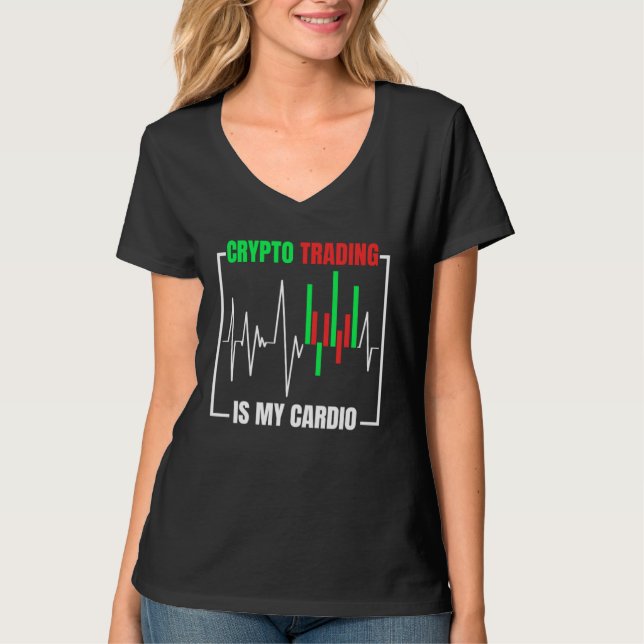 Crypto Trading Cryptocurrency Trader T Shirt (Framsida)