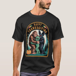 Crypto Vänner Kramar Bigfoot Mothman Alien Tack T Shirt