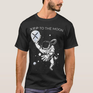 Crypto XRP Ripple to the Moon Internet Money coins T Shirt