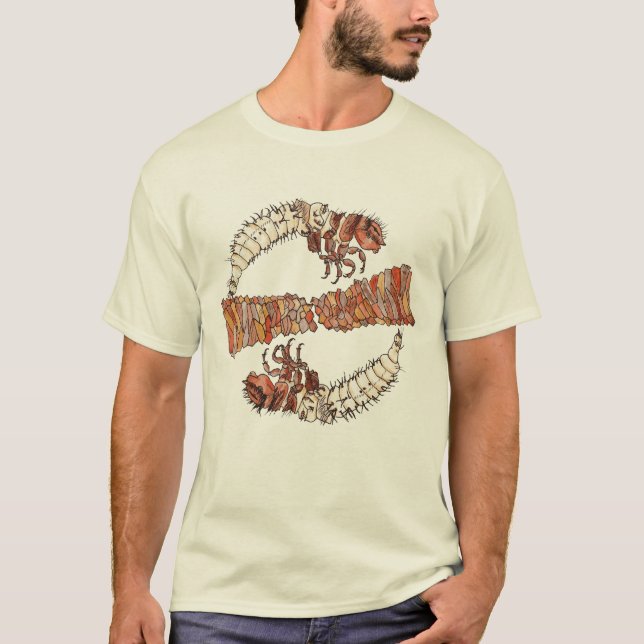 Cryptochia caddisfly och fodral t shirt (Framsida)