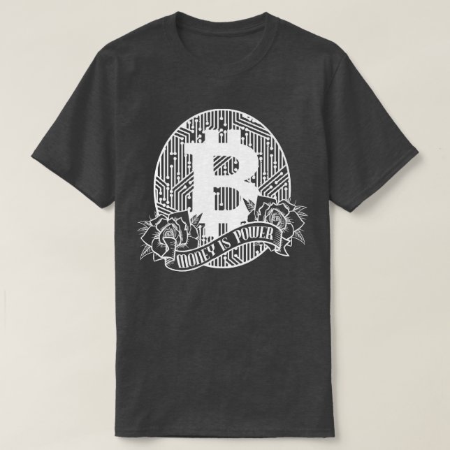 Cryptocurrency Bitcoin BTC Trader Money är Power T Shirt (Design framsida)