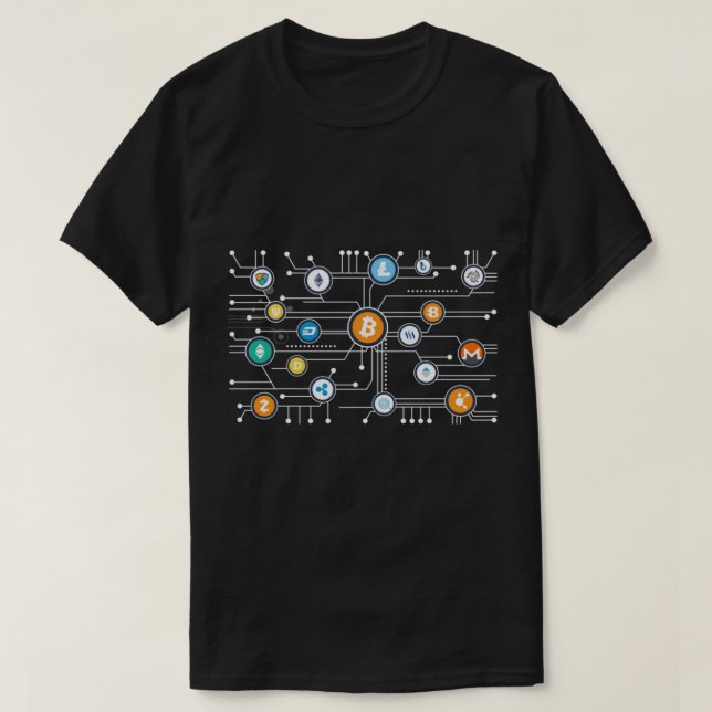 Cryptocurrency Bitcoin cryptocurrency Altcoin Bloc T Shirt (Design framsida)