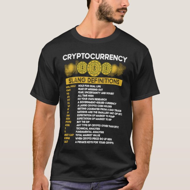 Cryptocurrency Blockchain Trader Finance Crypto In T Shirt (Framsida)