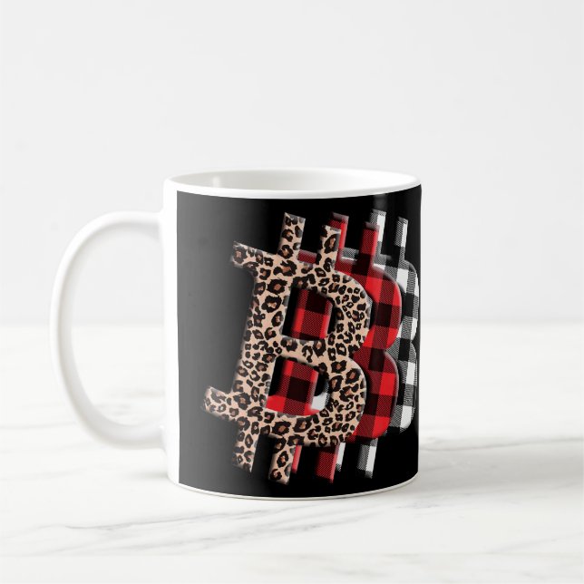 Cryptocurrency Btc Leopard Cheetah Buffalo Play B Kaffemugg (Vänster)